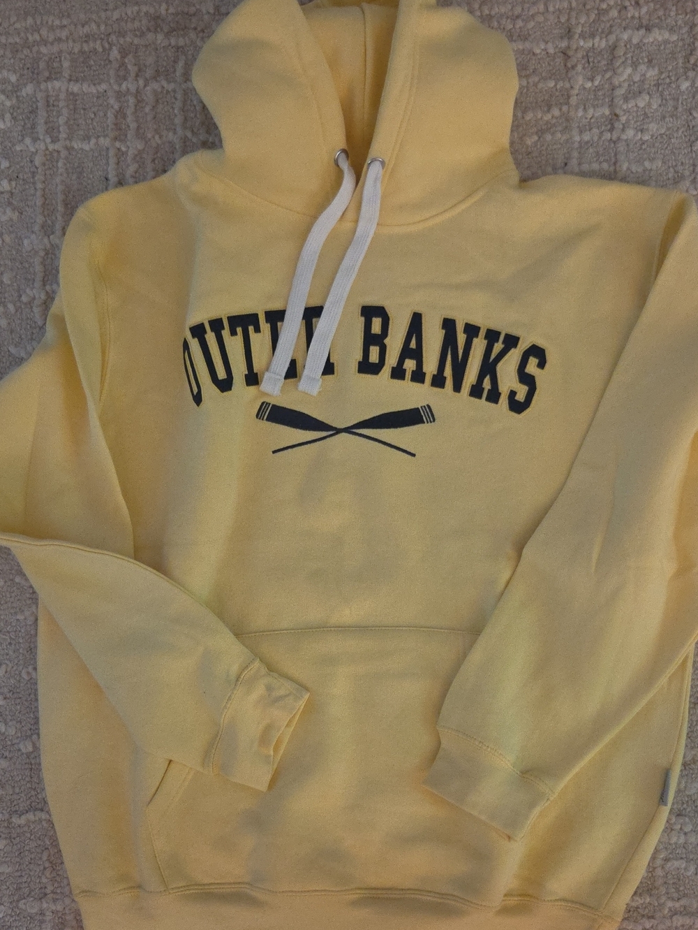 NWT Kitty Hawk Kites Yellow Outer Banks Crossed Oars Hoodie, 2XL